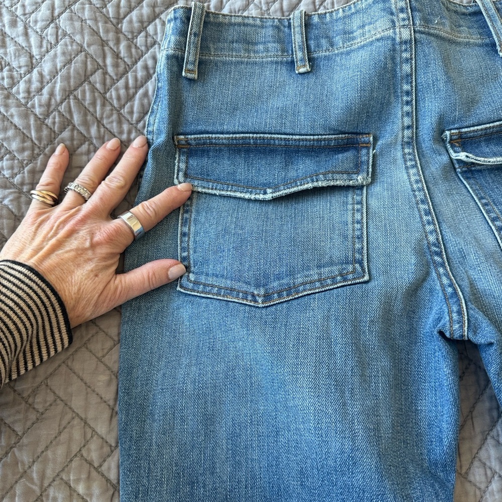 Nili Lotan Midrise Military cropped Blue Women's Jeans Sz 27 NWT - Picture 10 of 11